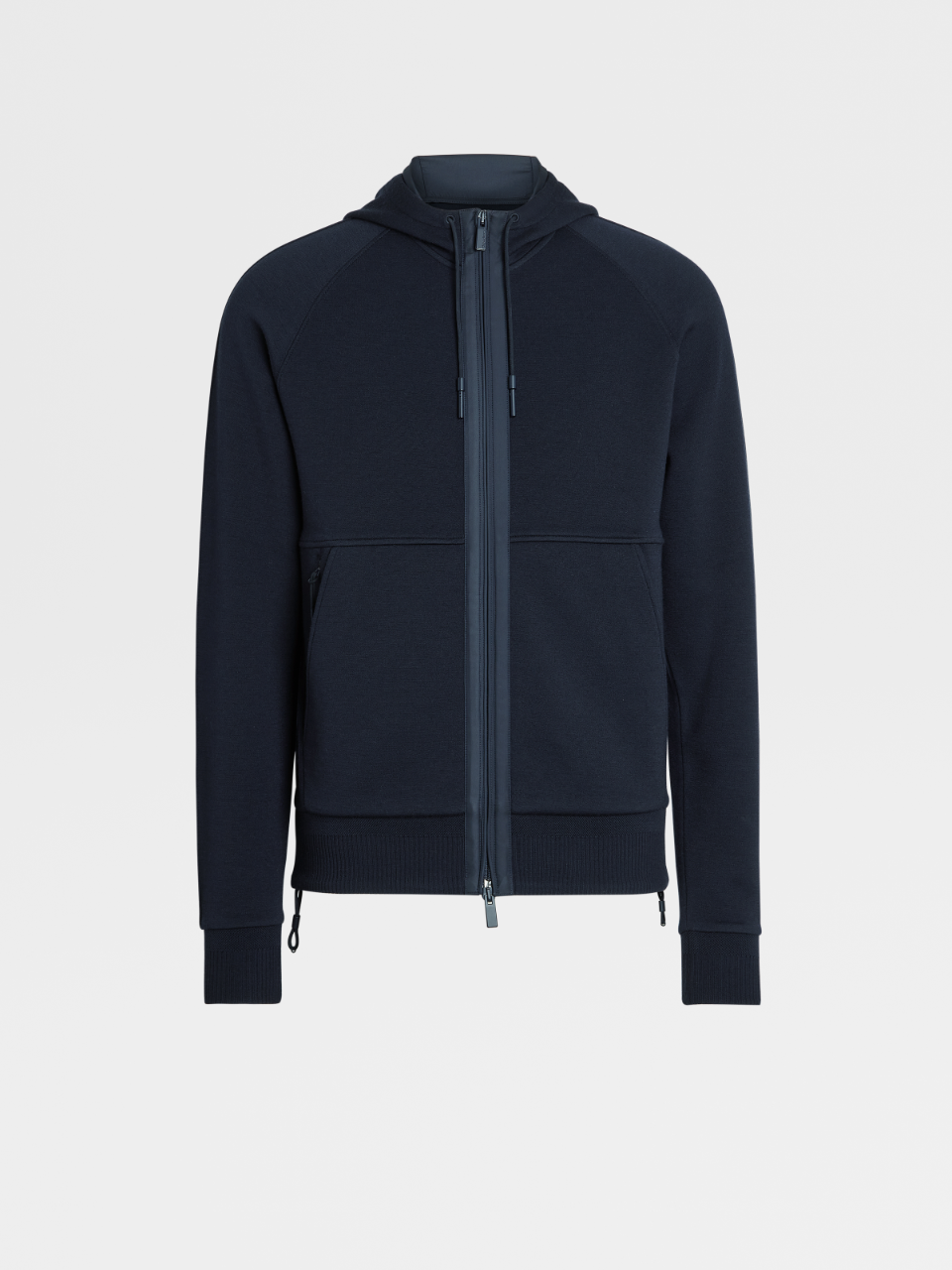 High Performance Packaway Wool and Cotton Jersey Hoodie